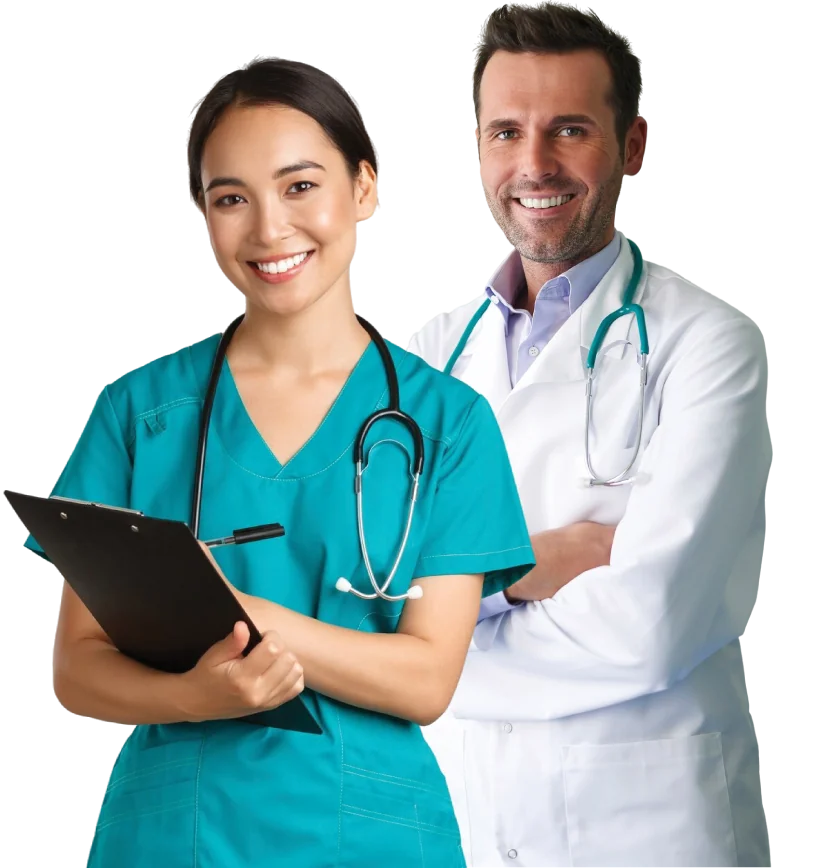 Doctor providing medical care at Clinica Mundo Latino